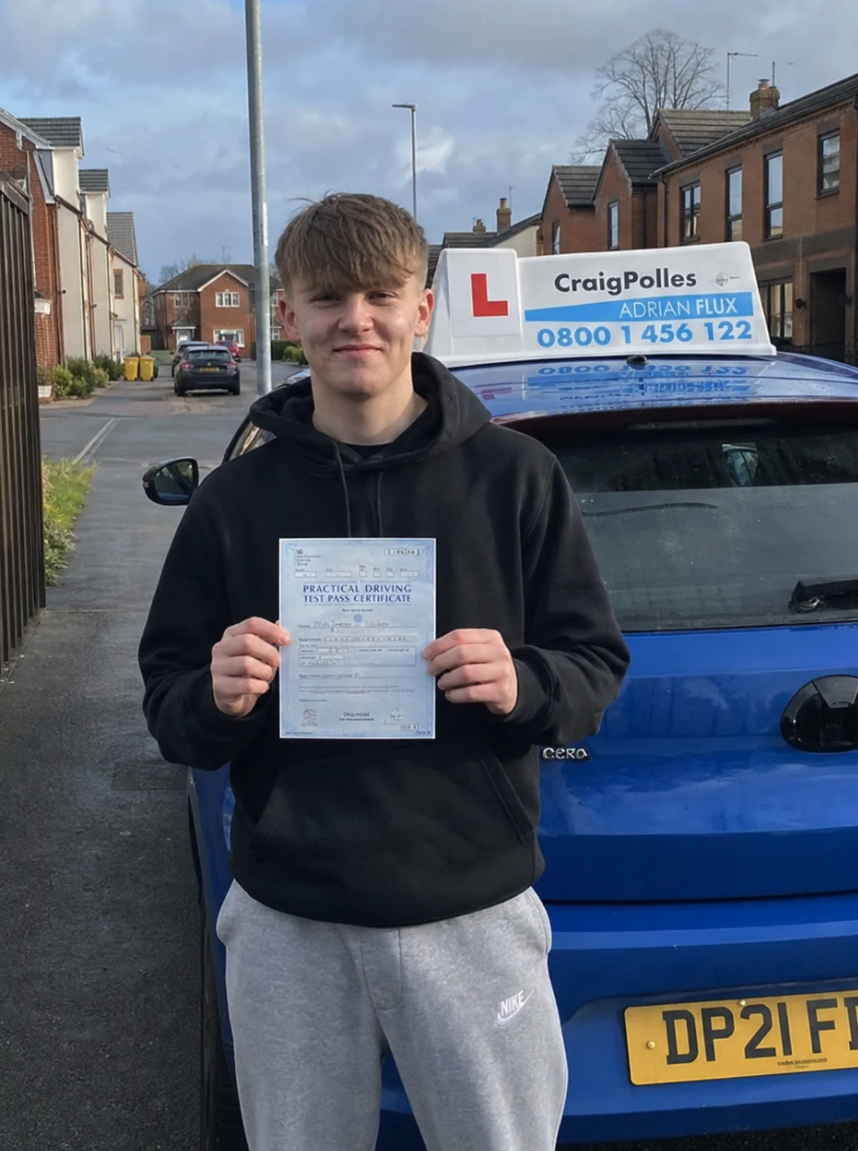 Craig M. with his pass certificate