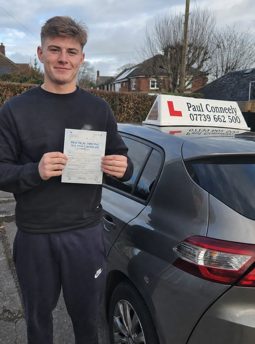 Jack R. with his pass certificate